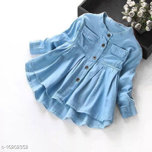 girls pink embro design top